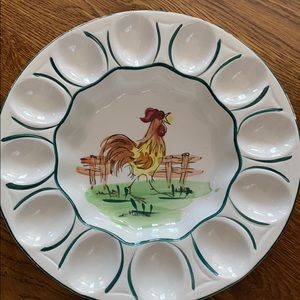 Rooster egg plate